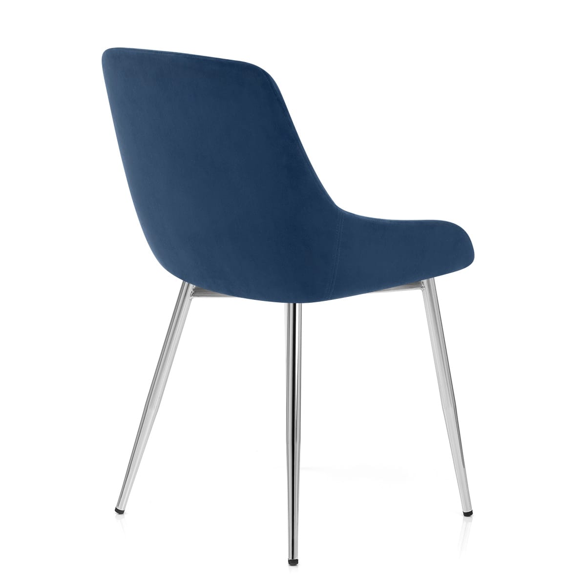 Sedia Velluto Cromato - Aston Blu