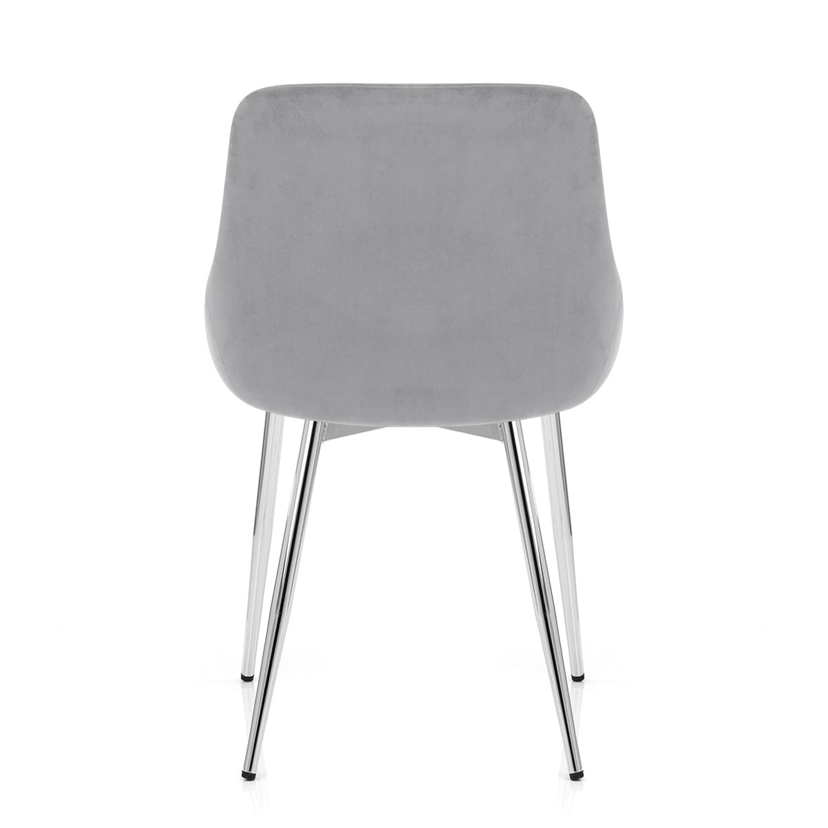 Sedia Velluto Cromato - Aston Grigio
