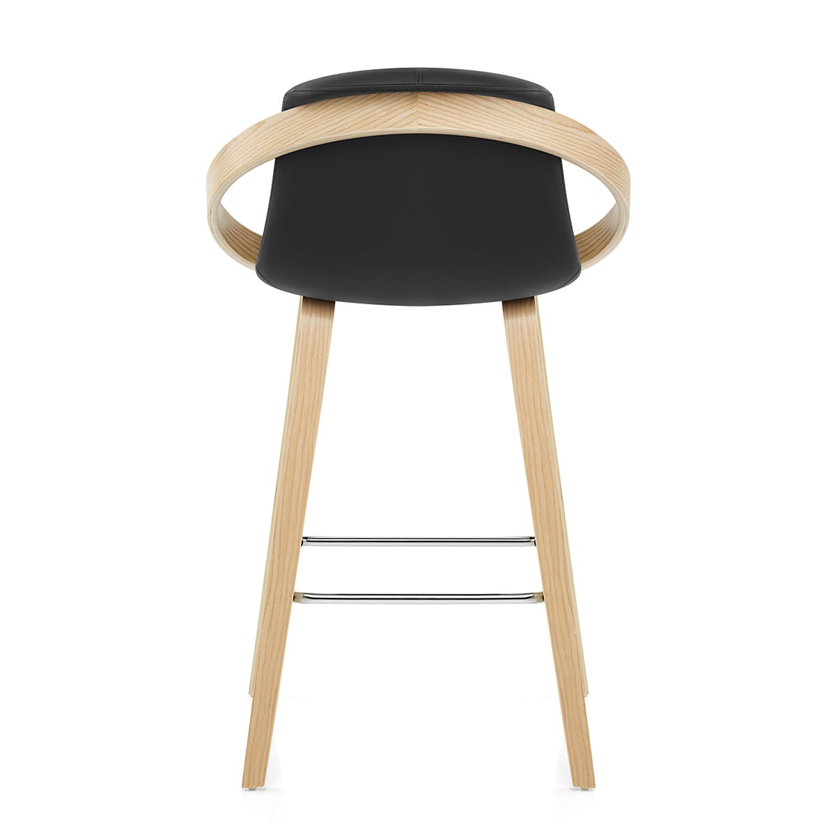 Sgabello Ecopelle - Atom Nero