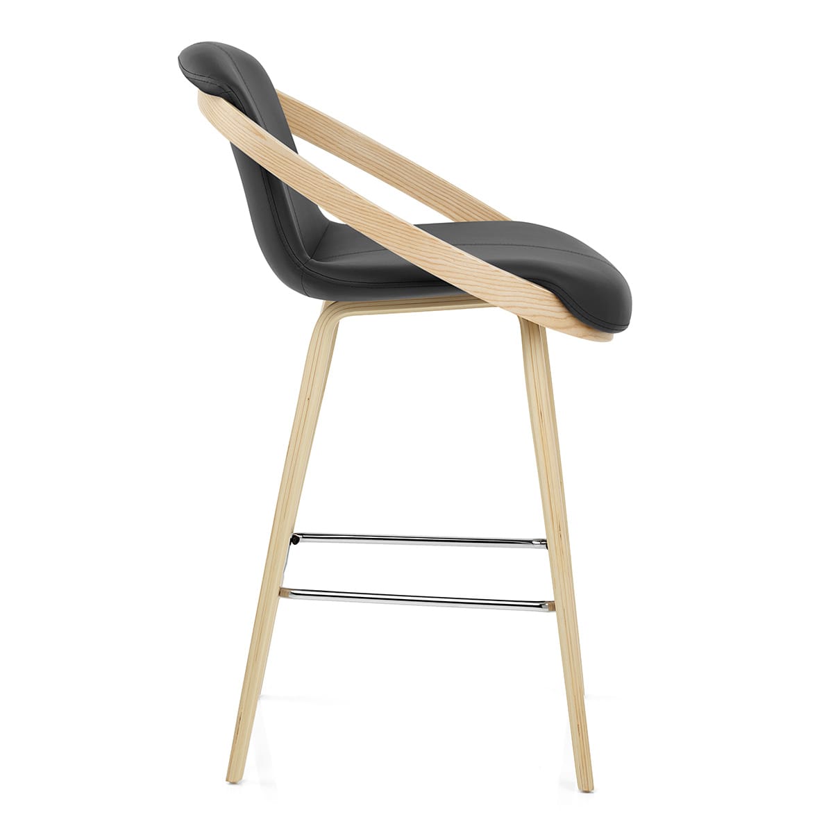 Sgabello Ecopelle - Atom Nero
