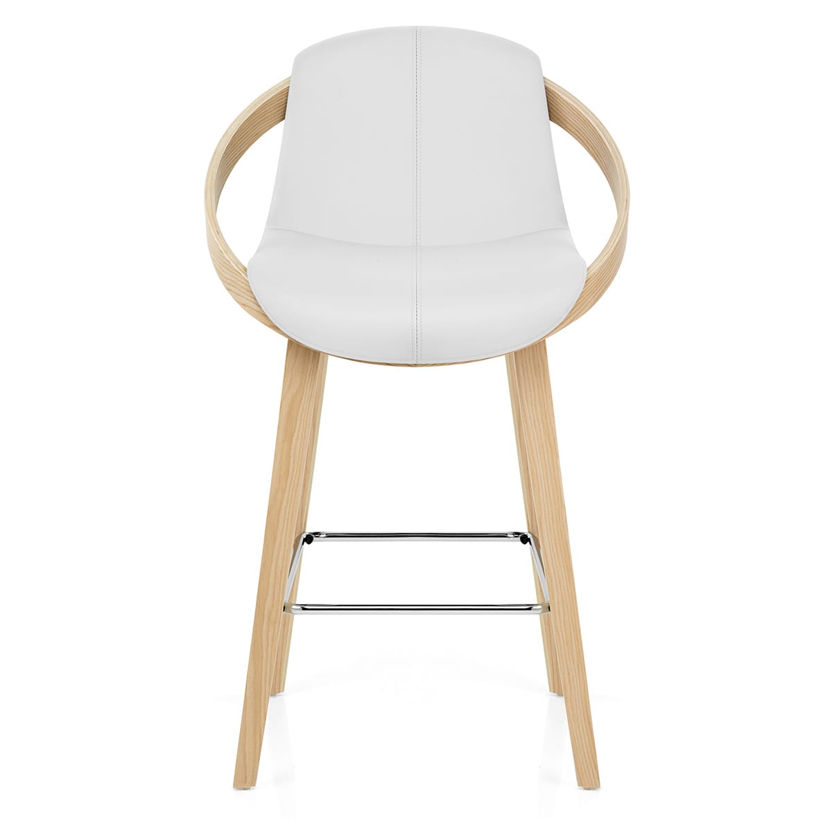 Sgabello Ecopelle - Atom Bianco