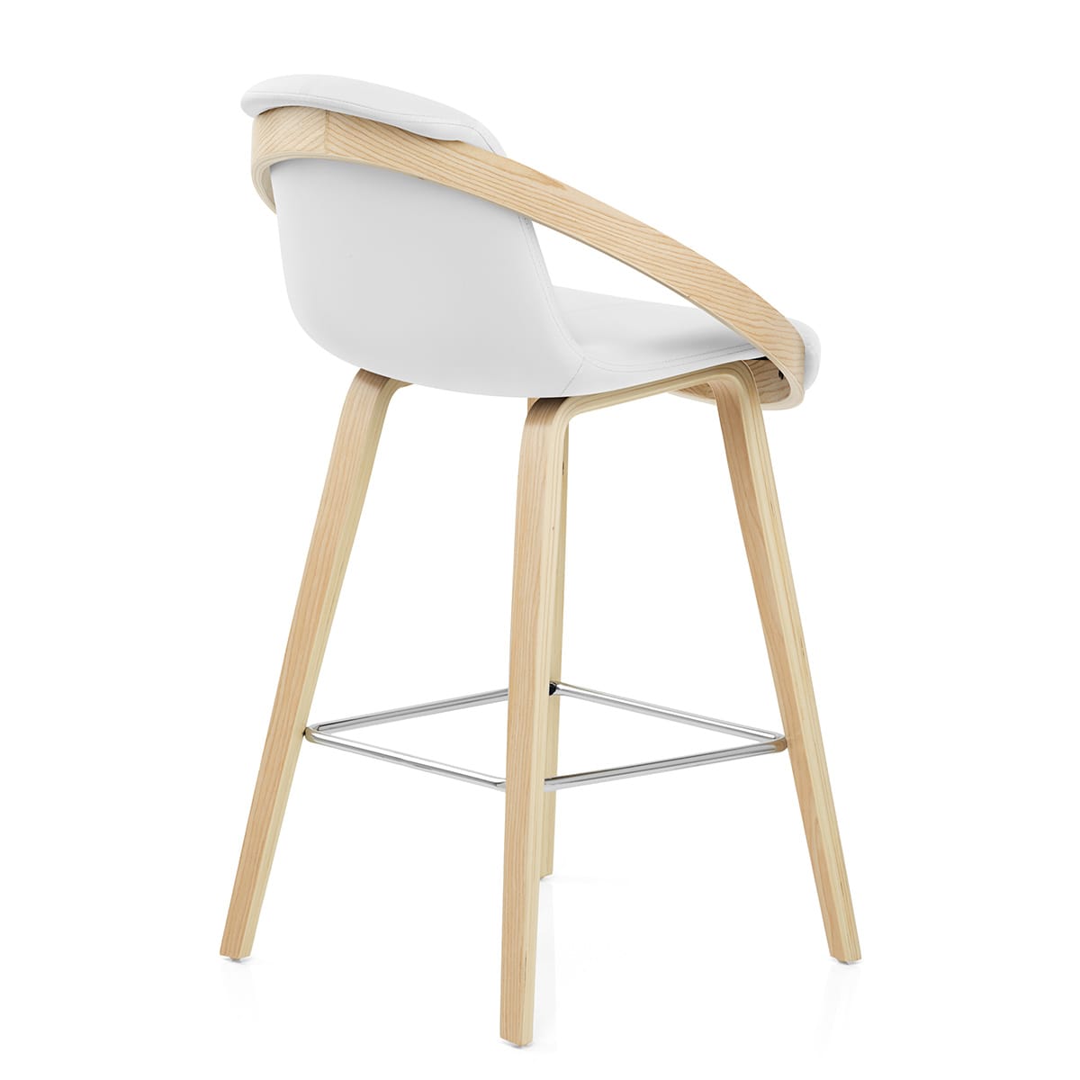 Sgabello Ecopelle - Atom Bianco