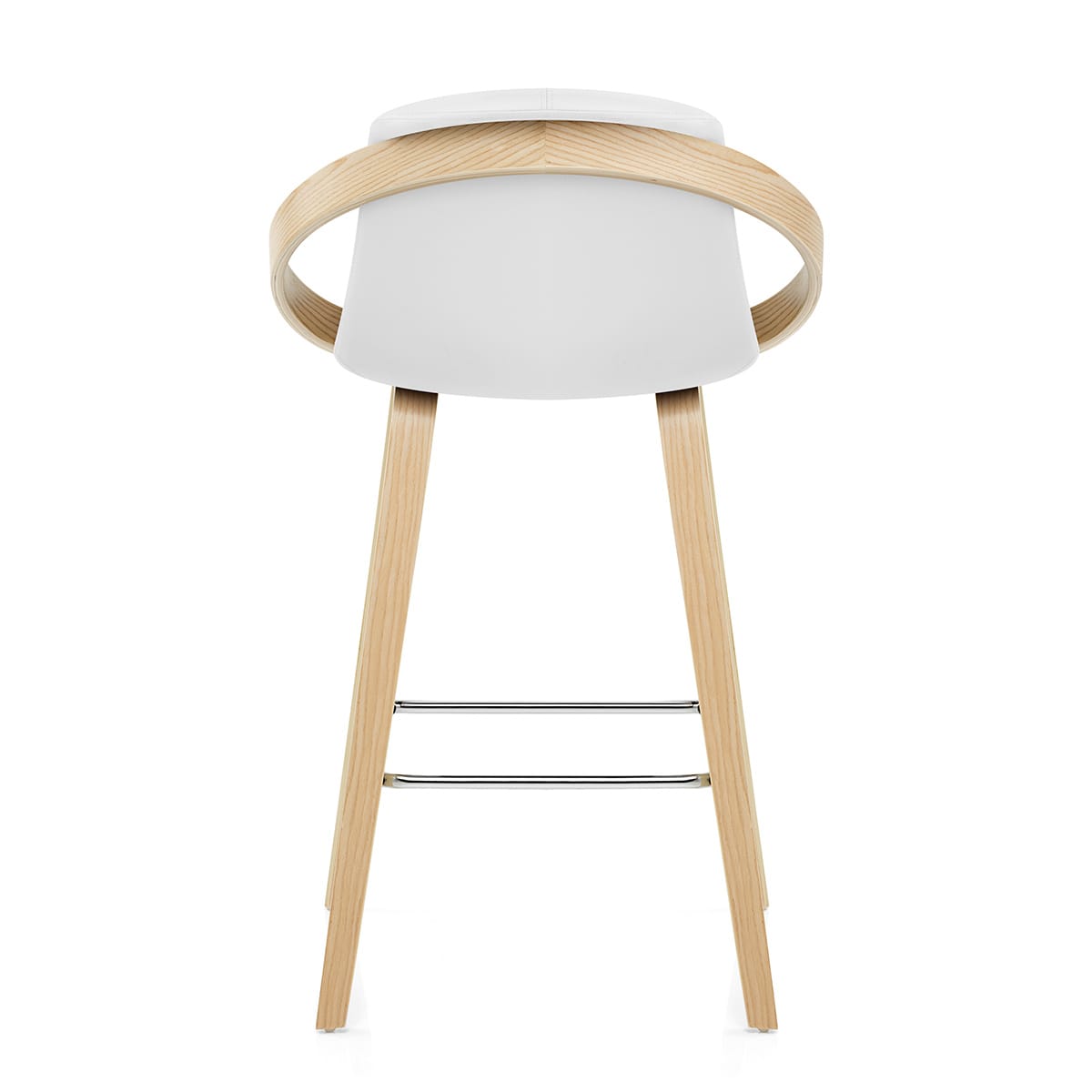 Sgabello Ecopelle - Atom Bianco