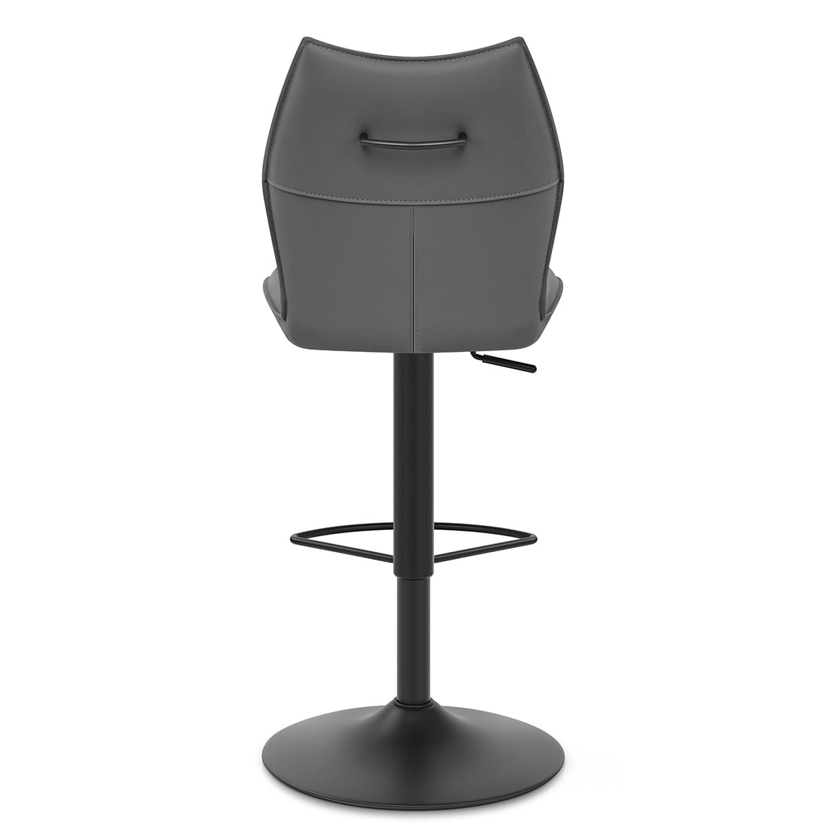 Sgabello Ecopelle Metallo - Ava Grigio
