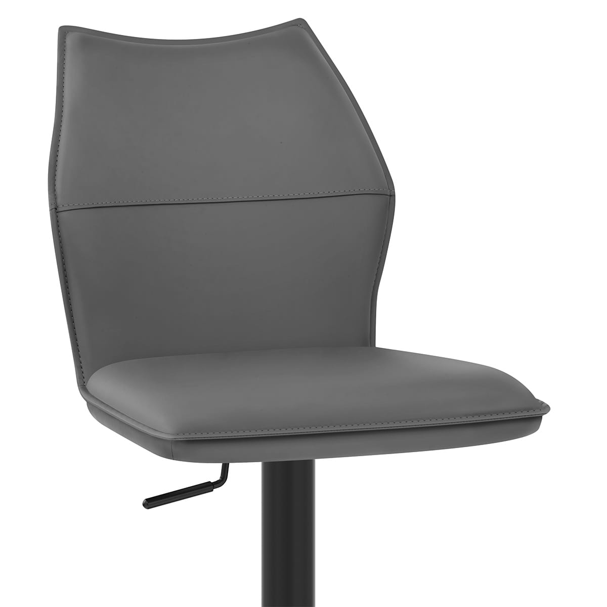 Sgabello Ecopelle Metallo - Ava Grigio