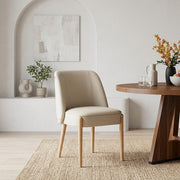 Sedia Ecopelle Legno - Avon Crema