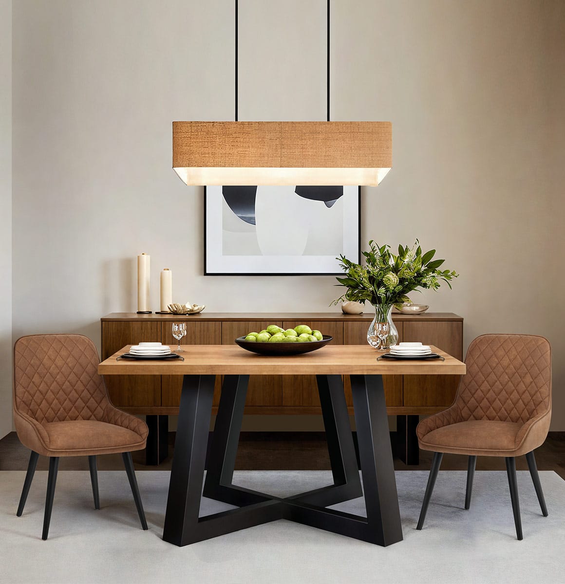 Sedia da pranzo Ecopelle - Azure Marrone