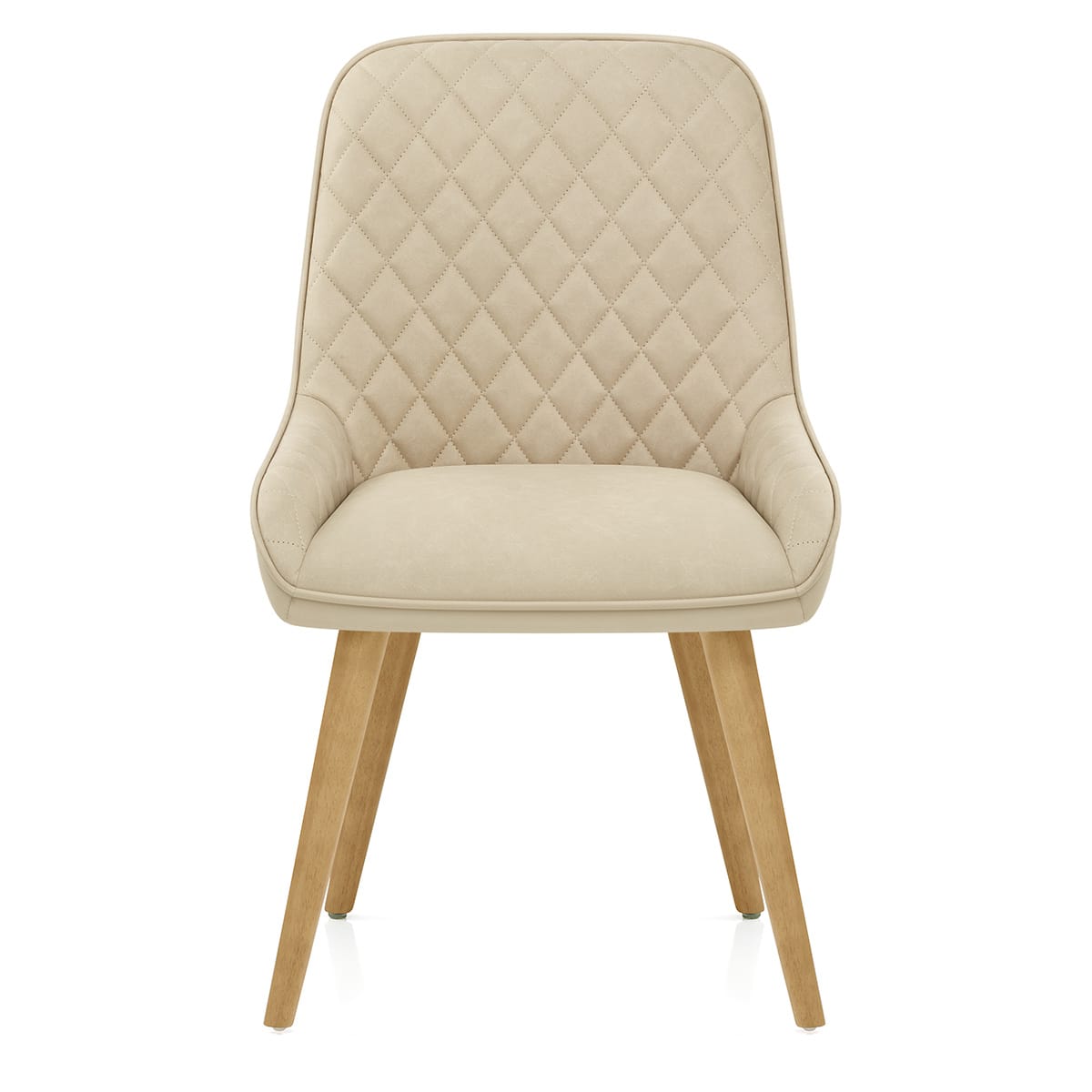 Sedia da Pranzo Ecopelle Legno - Azure Crema