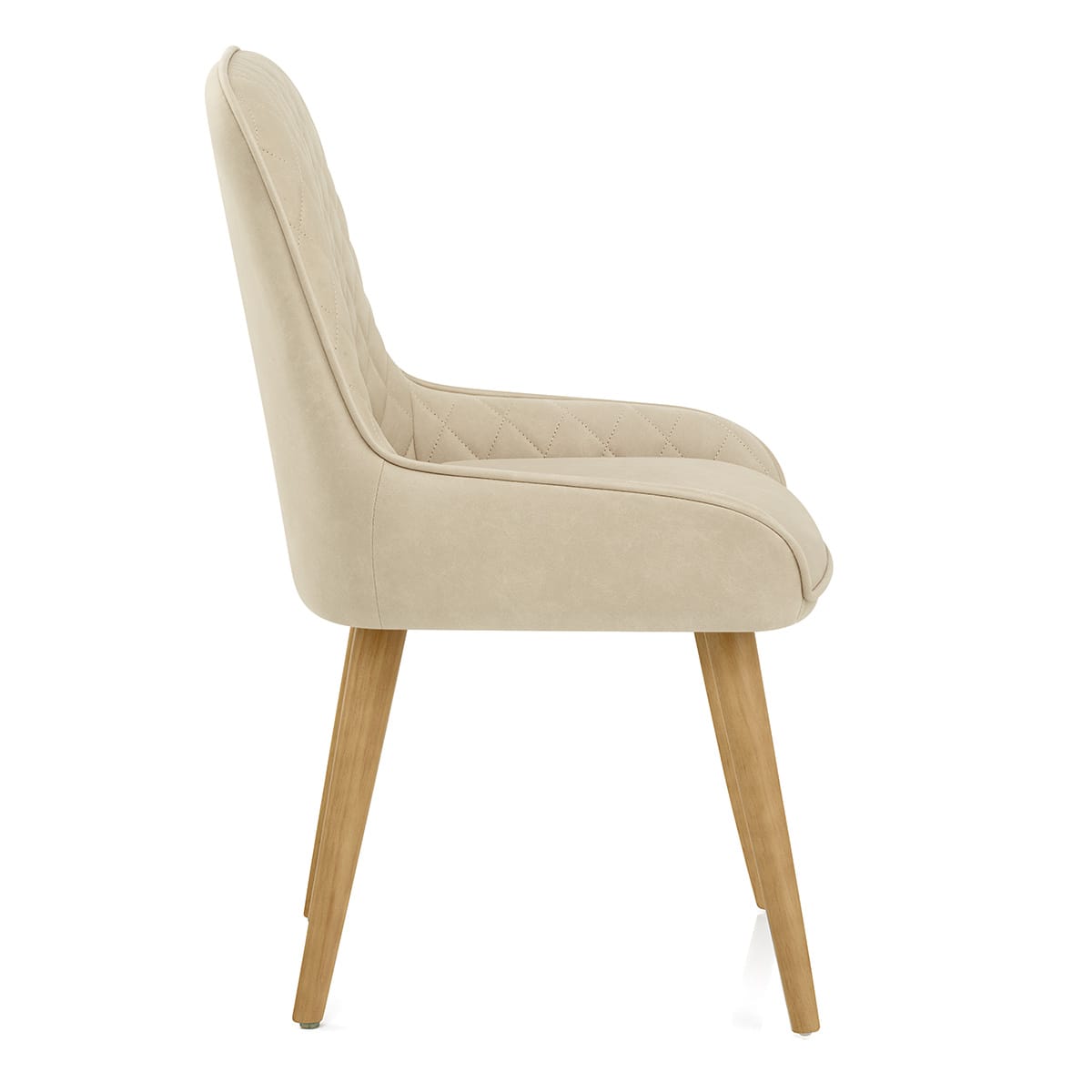 Sedia da Pranzo Ecopelle Legno - Azure Crema