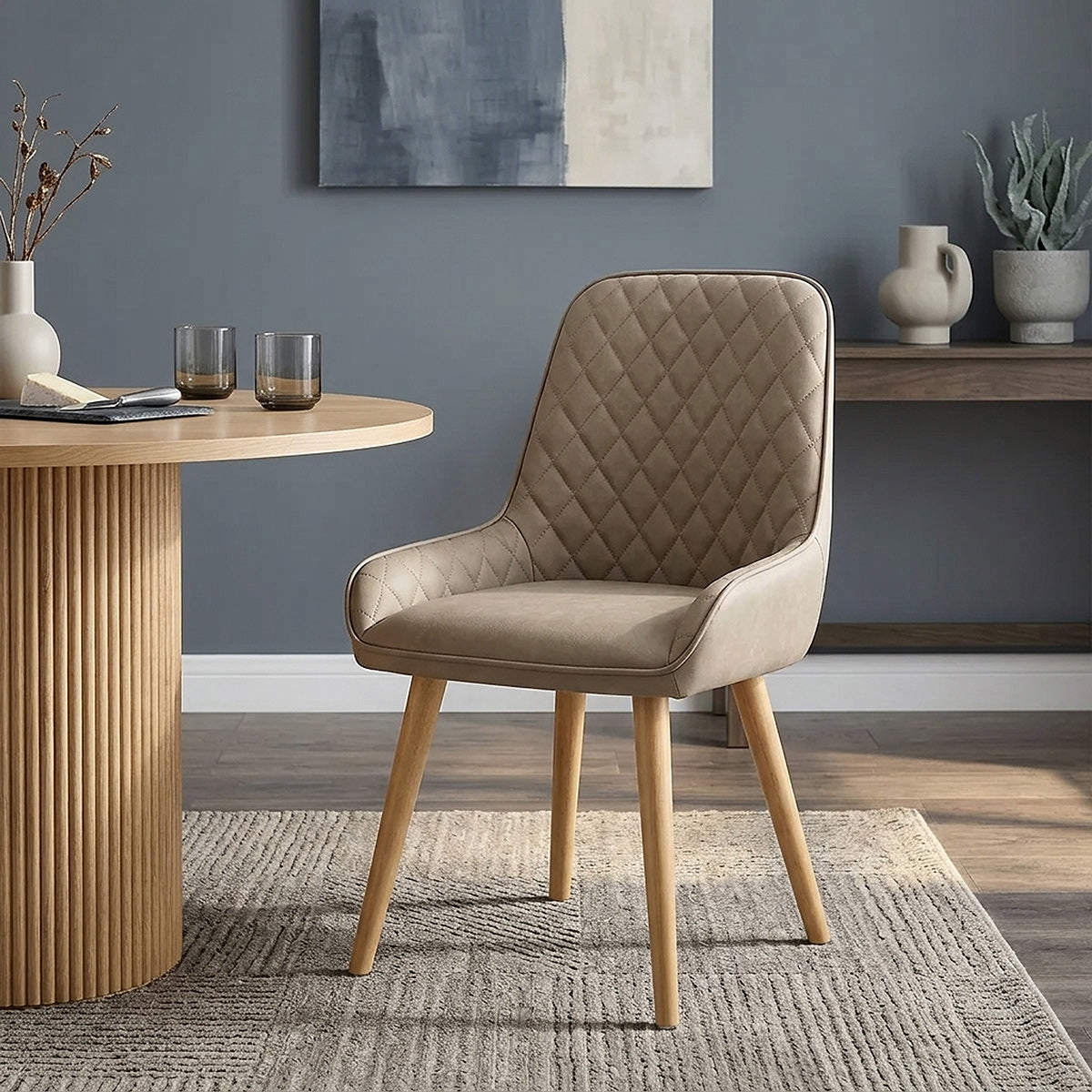 Sedia da Pranzo Ecopelle Legno - Azure Talpa