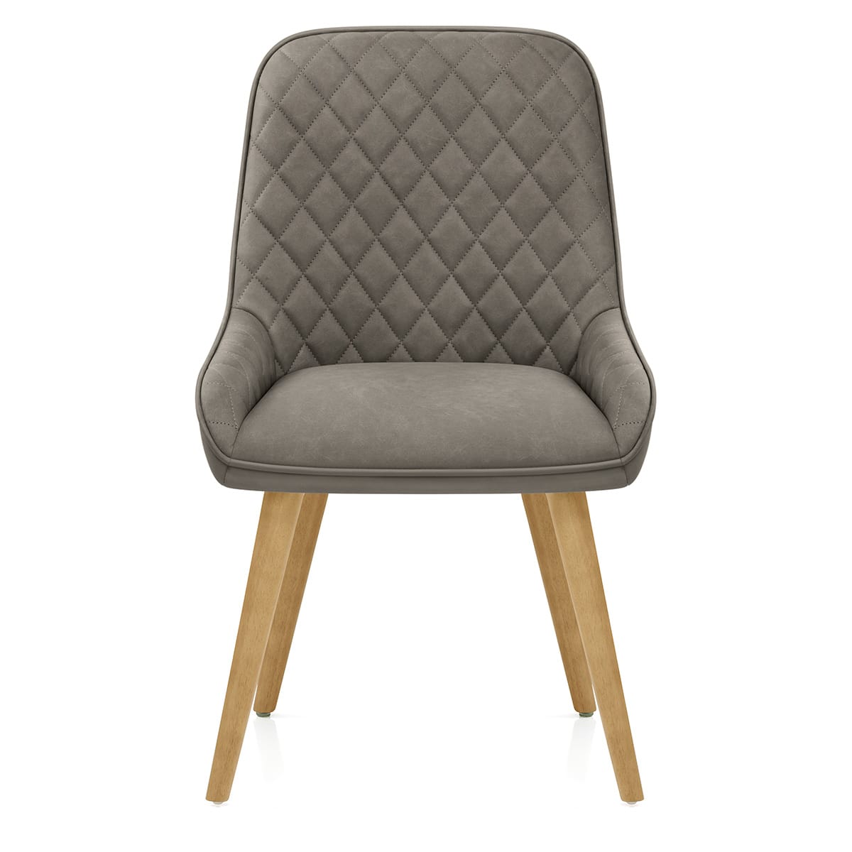 Sedia da Pranzo Ecopelle Legno - Azure Grigio