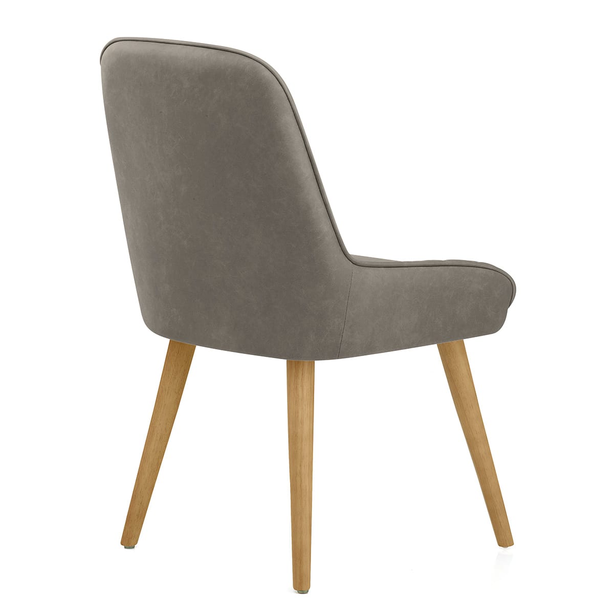 Sedia da Pranzo Ecopelle Legno - Azure Grigio