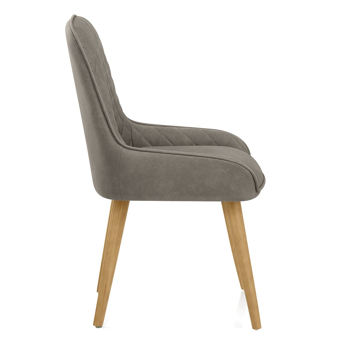 Sedia da Pranzo Ecopelle Legno - Azure Grigio
