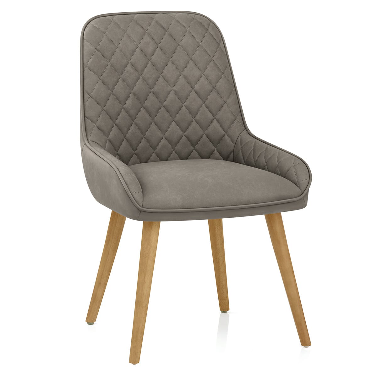 Sedia da Pranzo Ecopelle Legno - Azure Grigio