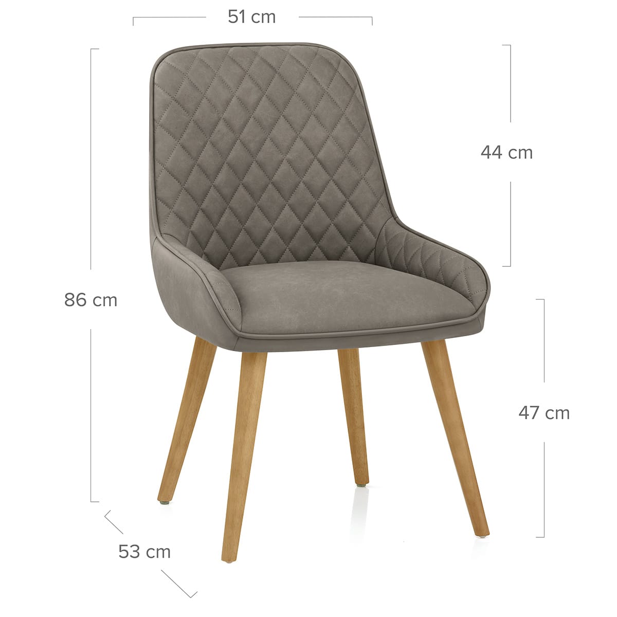 Sedia da Pranzo Ecopelle Legno - Azure Grigio