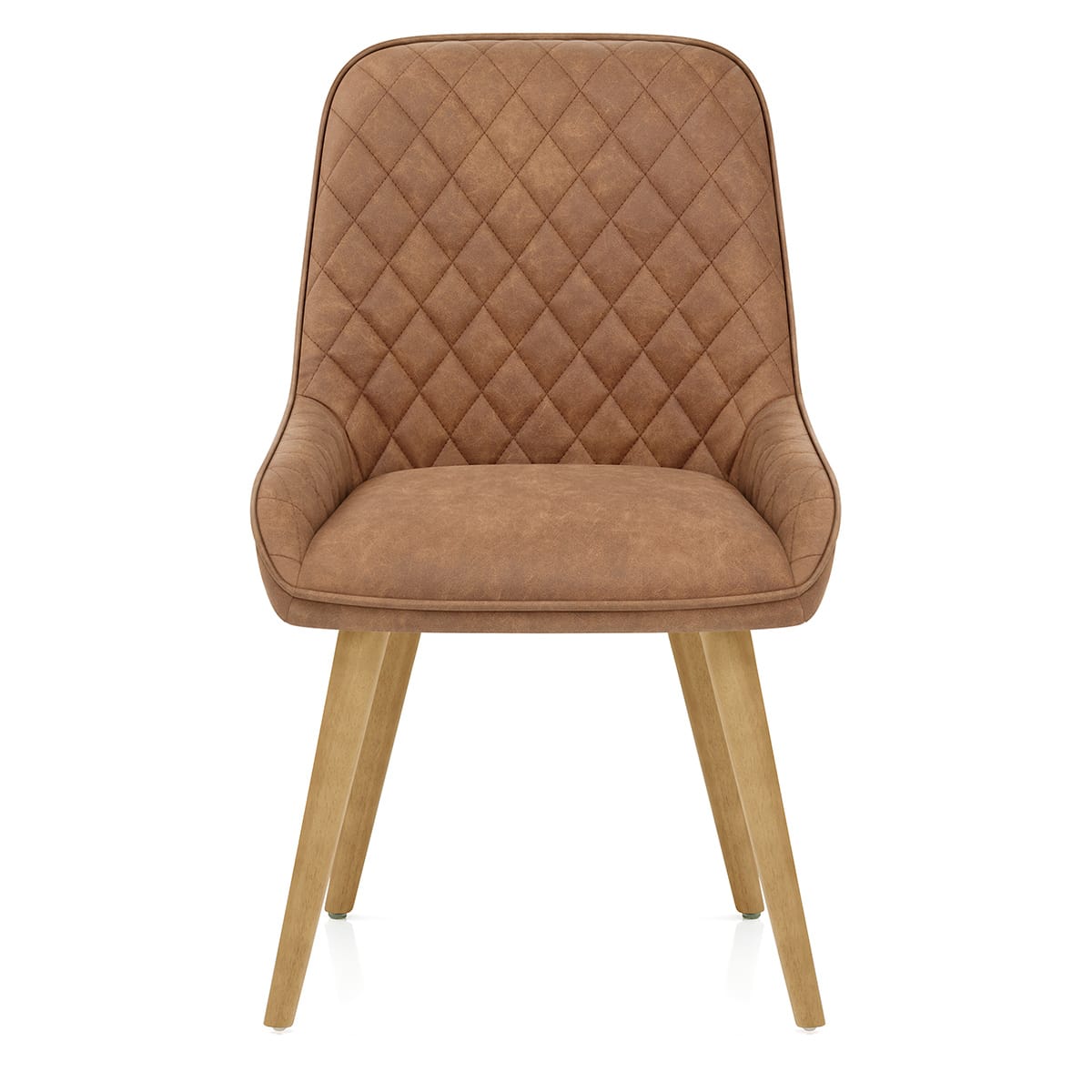 Sedia da Pranzo Ecopelle Legno - Azure Marrone