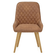 Sedia da Pranzo Ecopelle Legno - Azure Marrone