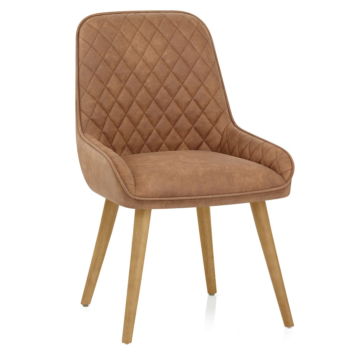 Sedia da Pranzo Ecopelle Legno - Azure Marrone