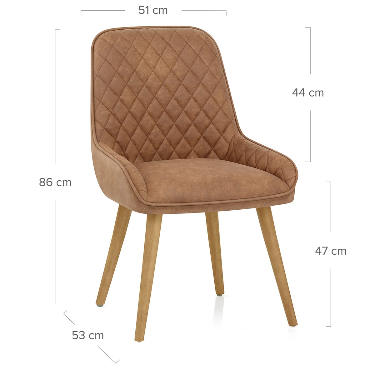 Sedia da Pranzo Ecopelle Legno - Azure Marrone