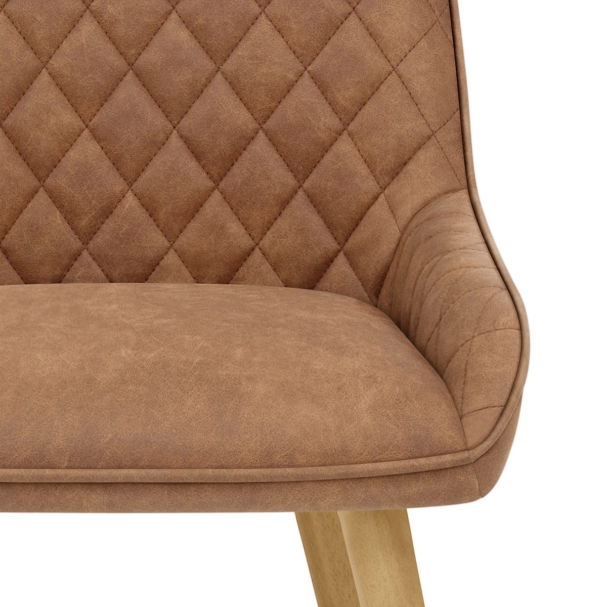 Sedia da Pranzo Ecopelle Legno - Azure Marrone