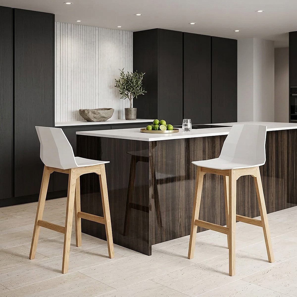 Sgabello Rovere - Bali Bianco