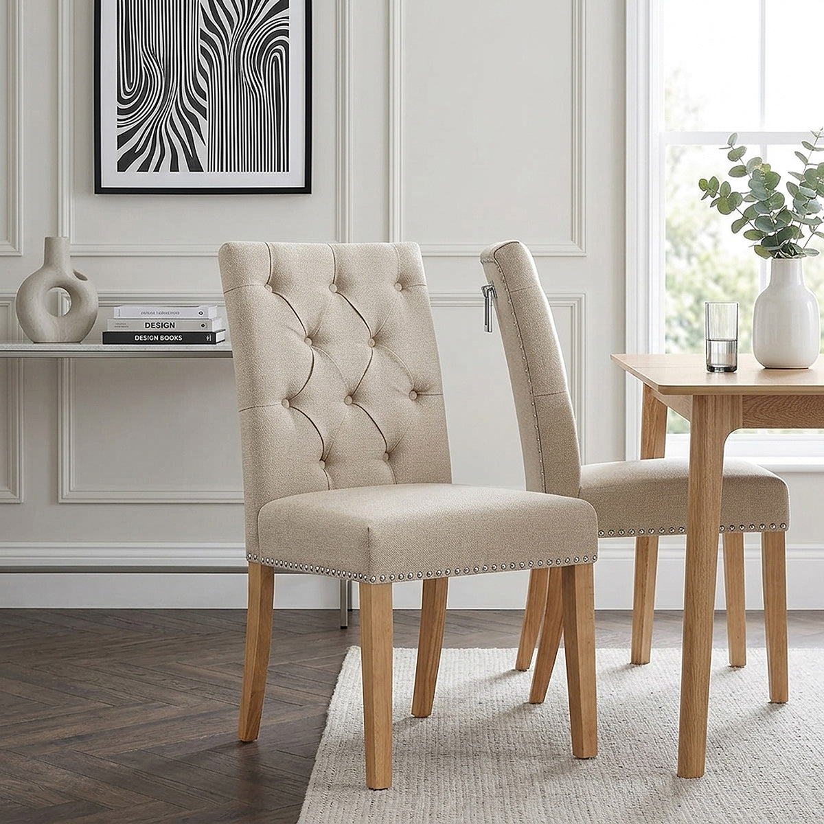 Sedie Quercia Tessuto - Barrington Crema