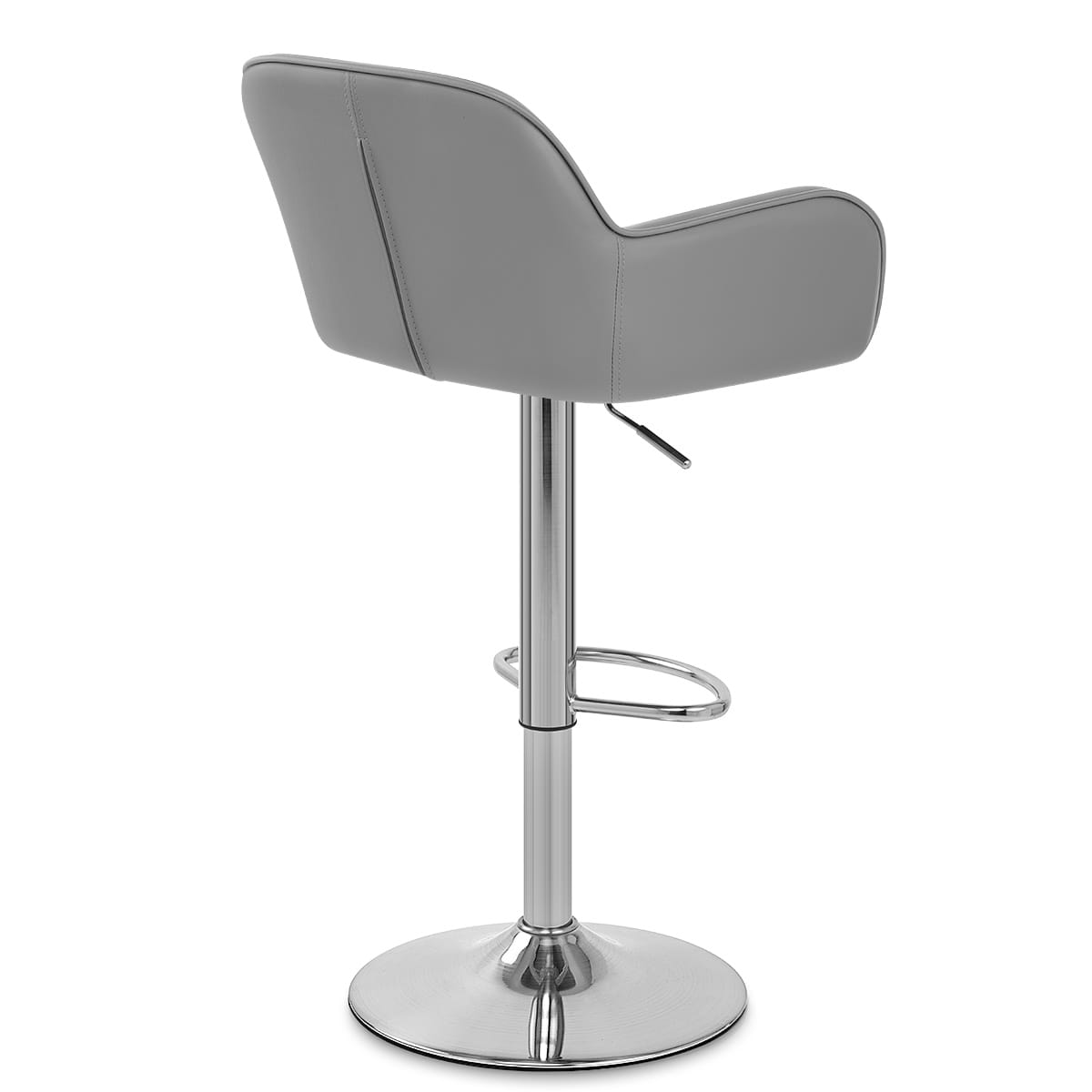 Sgabello Ecopelle Satinato - Berlin Grigio