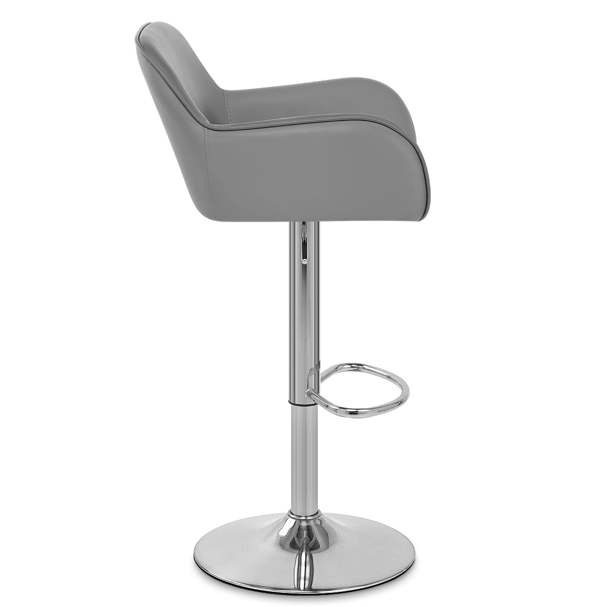 Sgabello Ecopelle Satinato - Berlin Grigio