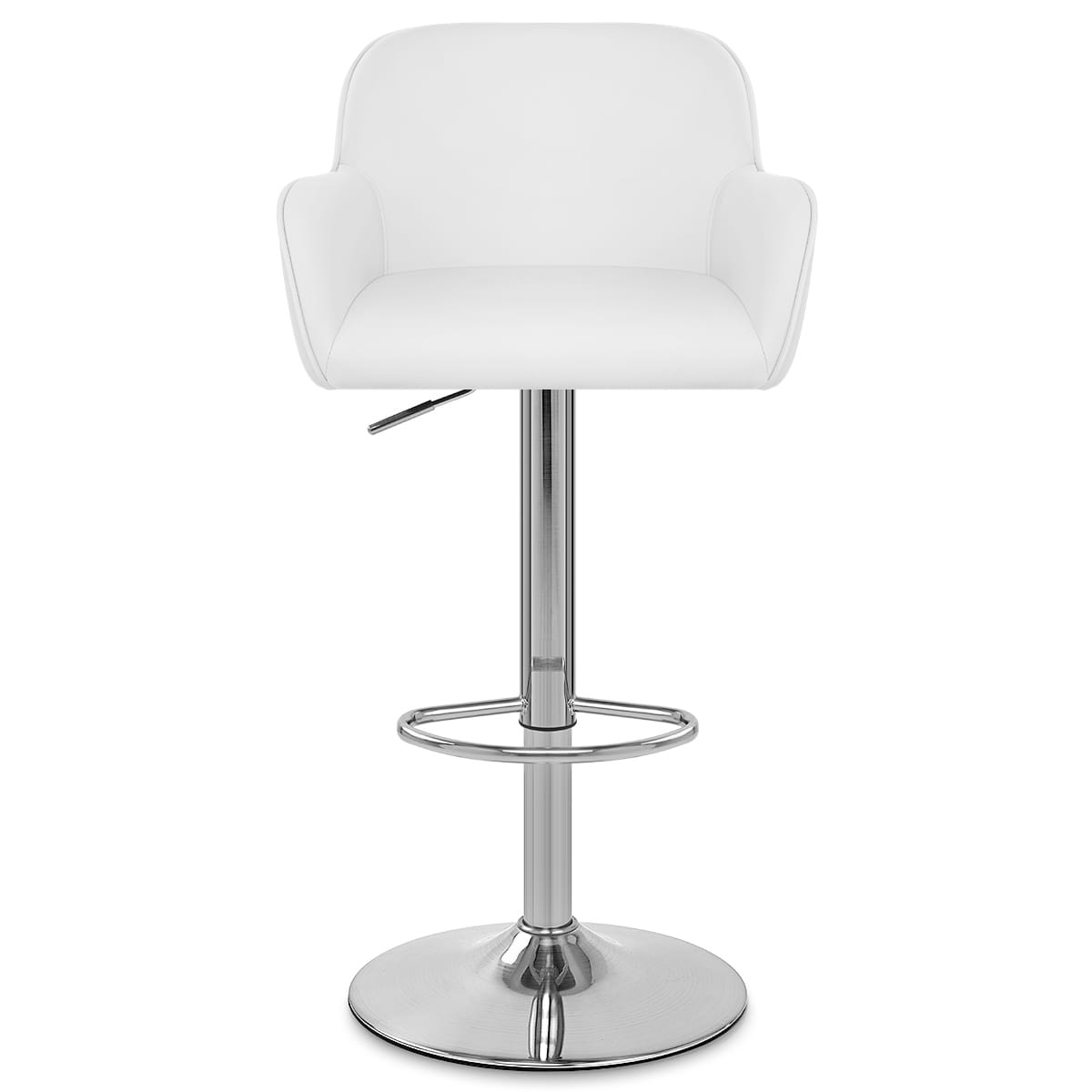 Sgabello Ecopelle Satinato - Berlin Bianco