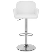Sgabello Ecopelle Satinato - Berlin Bianco