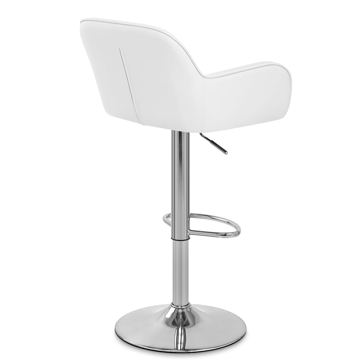 Sgabello Ecopelle Satinato - Berlin Bianco