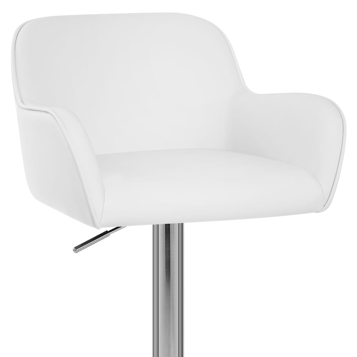 Sgabello Ecopelle Satinato - Berlin Bianco