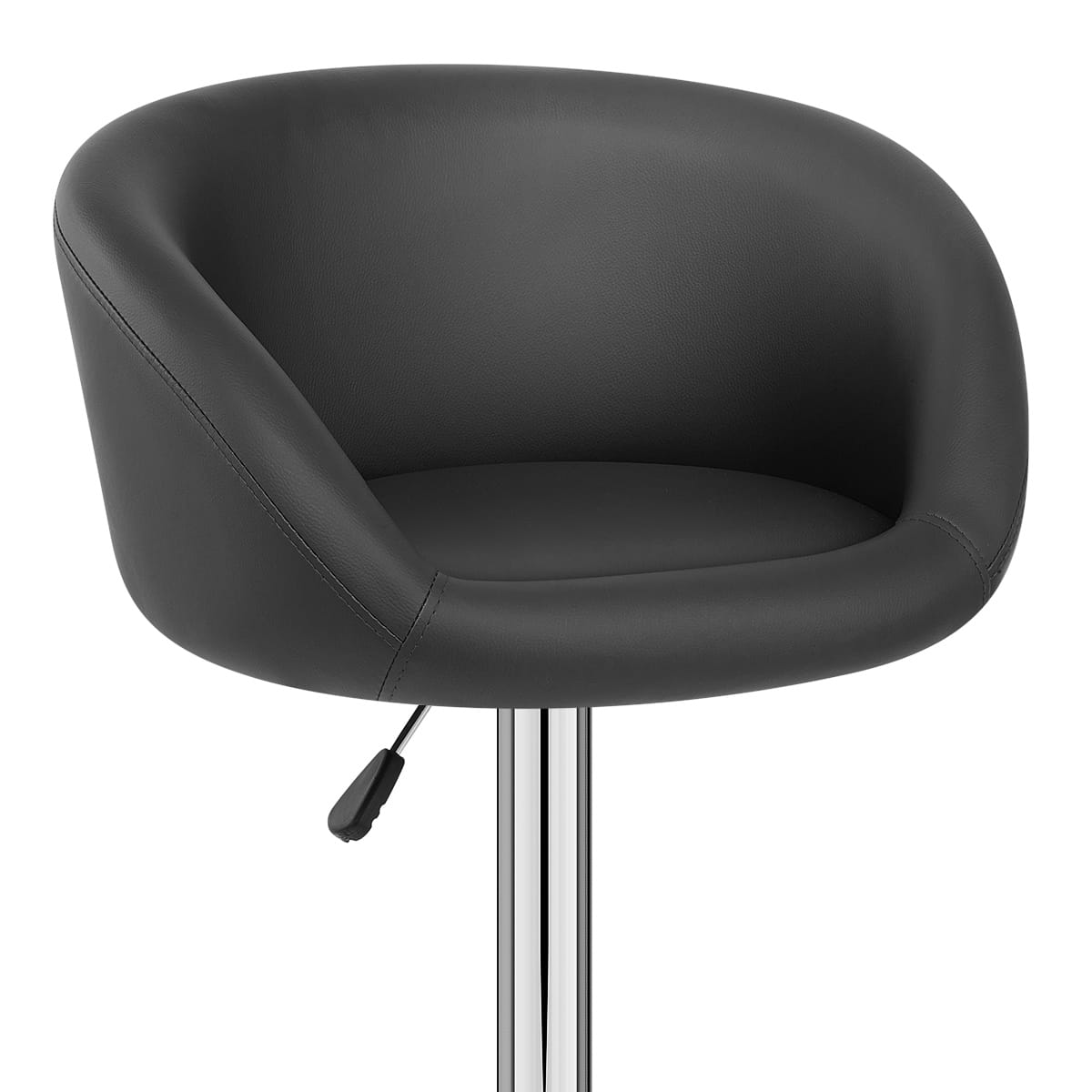 Sgabello Ecopelle Cromato - Eclipse Nero