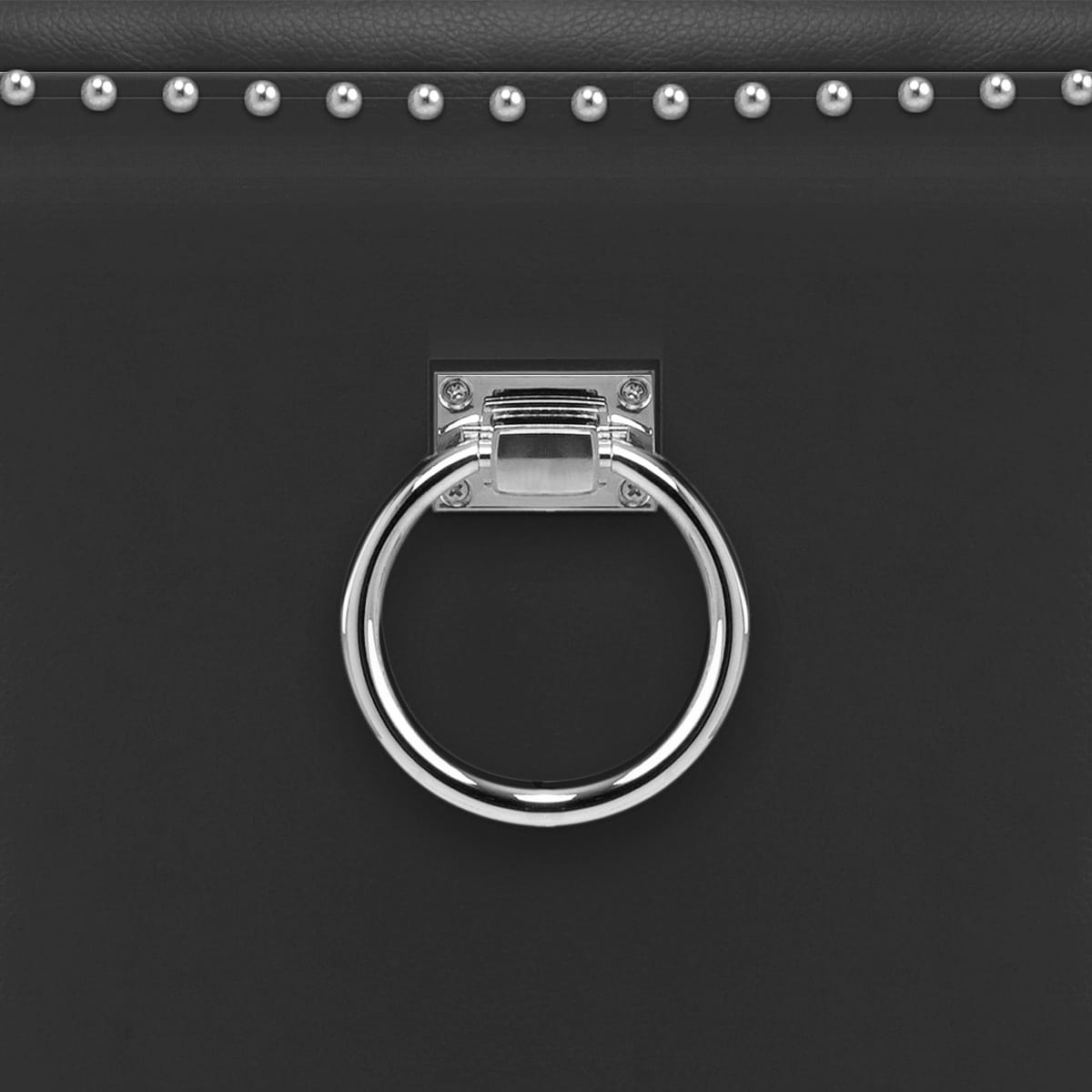 Sgabello Ecopelle Cromato - Bliss Nero