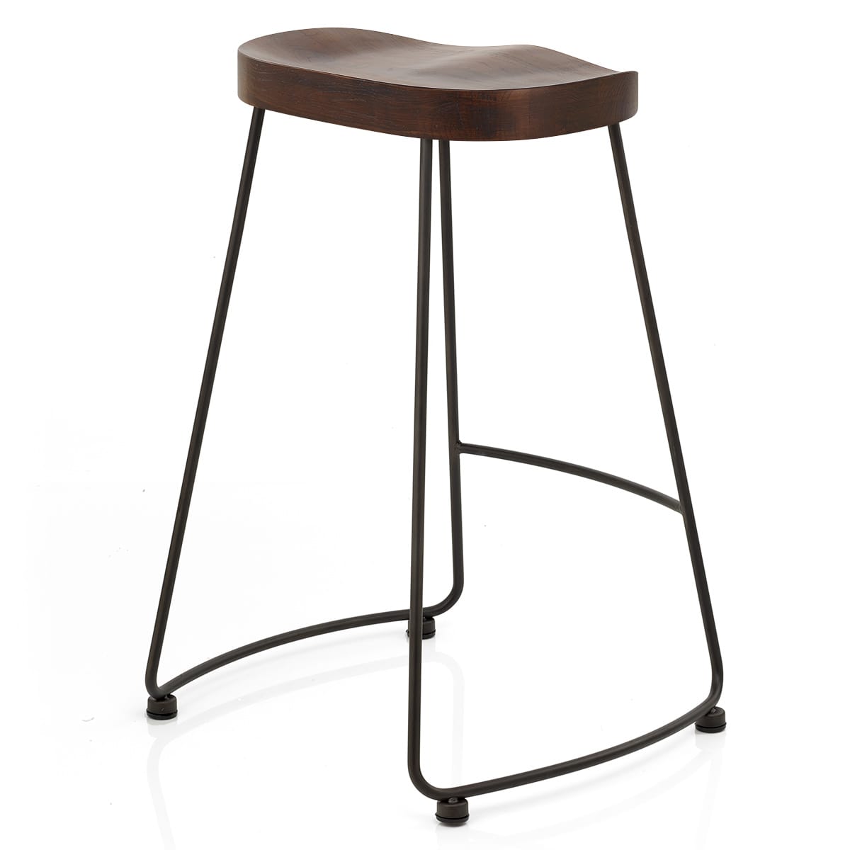 Sgabello Legno Scuro - Bloc Legno