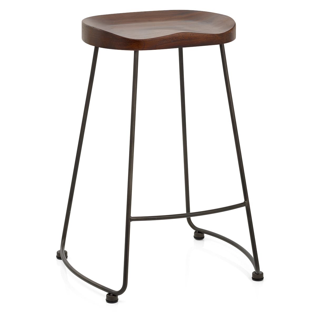 Sgabello Legno Scuro - Bloc Legno