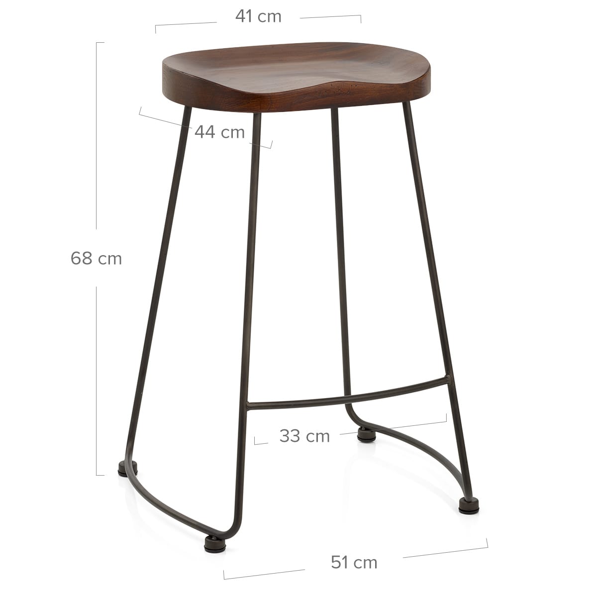 Sgabello Legno Scuro - Bloc Legno