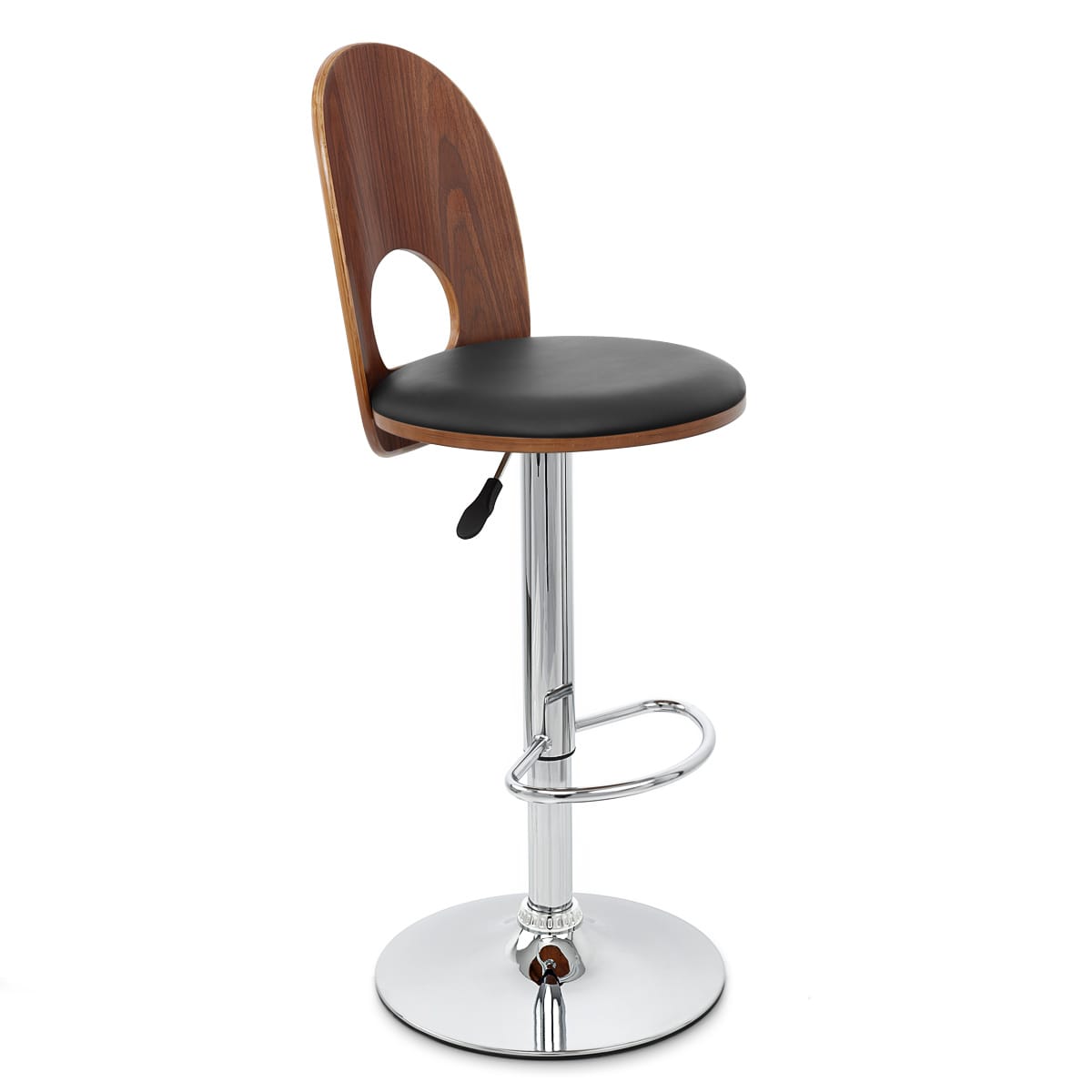 Sedia Legno Cromato - Bolero Nero