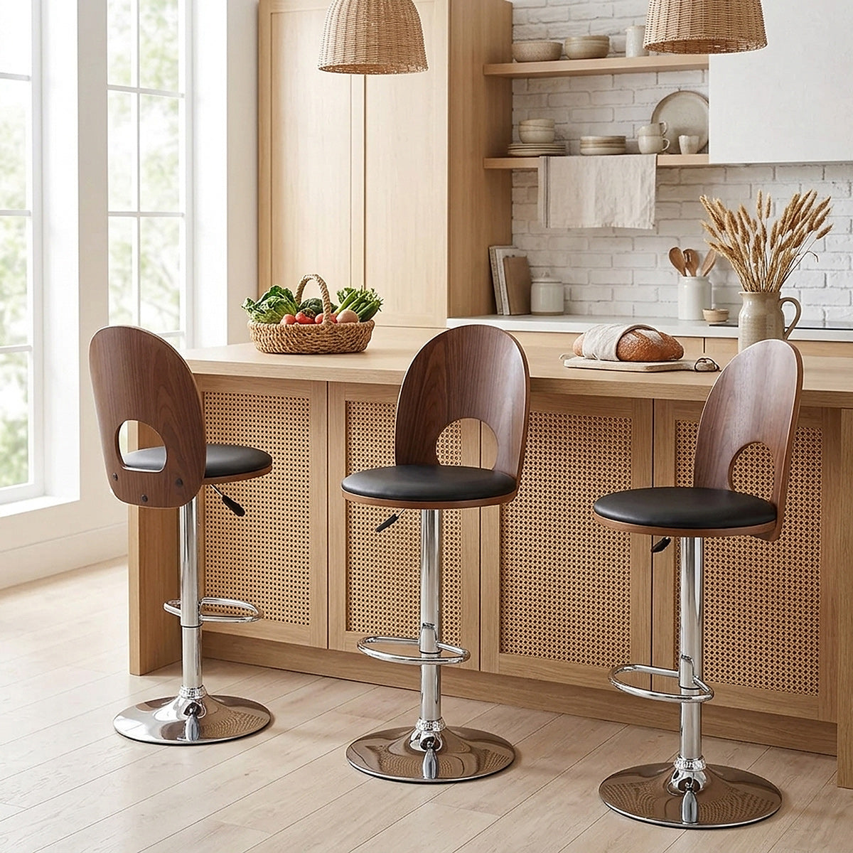 Sedia Legno Cromato - Bolero Nero