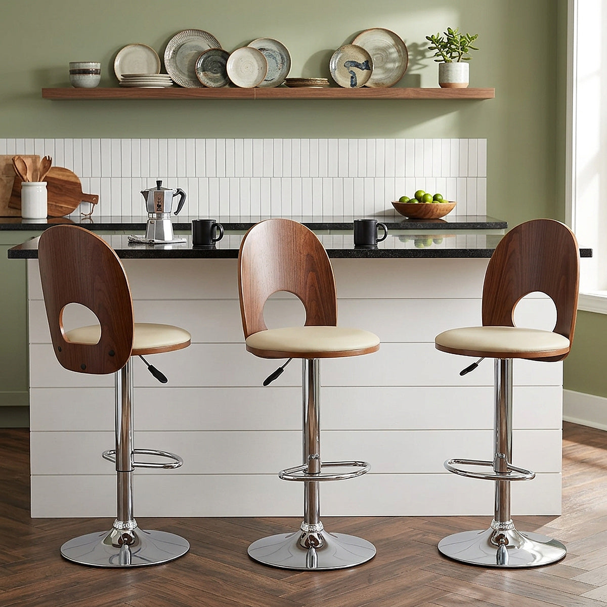 Sedia Legno Cromato - Bolero Crema