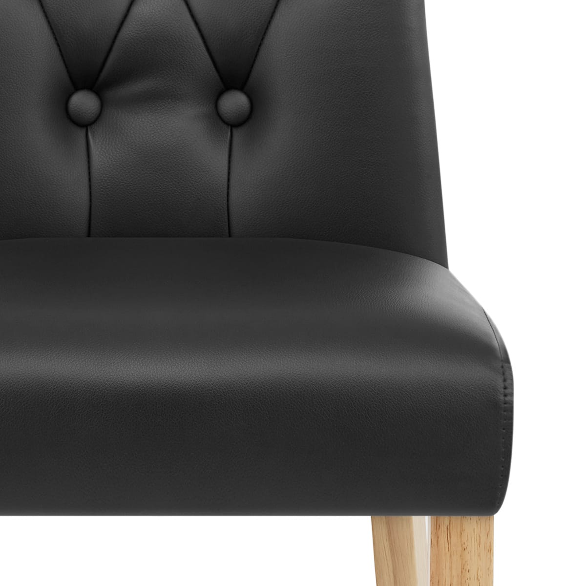 Sedia Ecopelle Legno - Bradbury Nero
