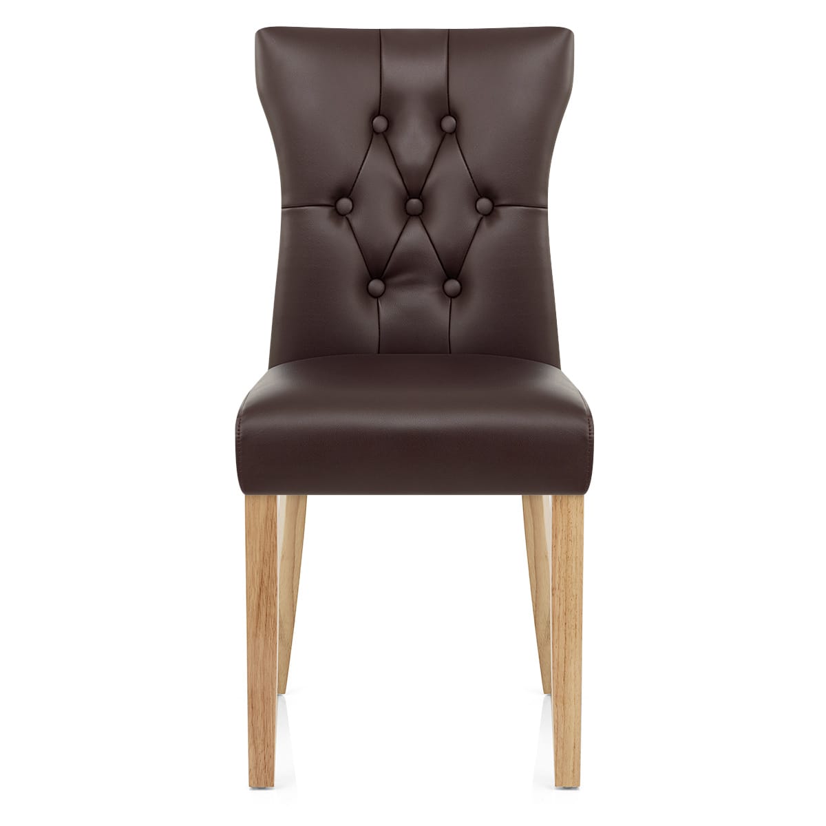 Sedia Ecopelle Legno - Bradbury Marrone