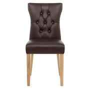 Sedia Ecopelle Legno - Bradbury Marrone