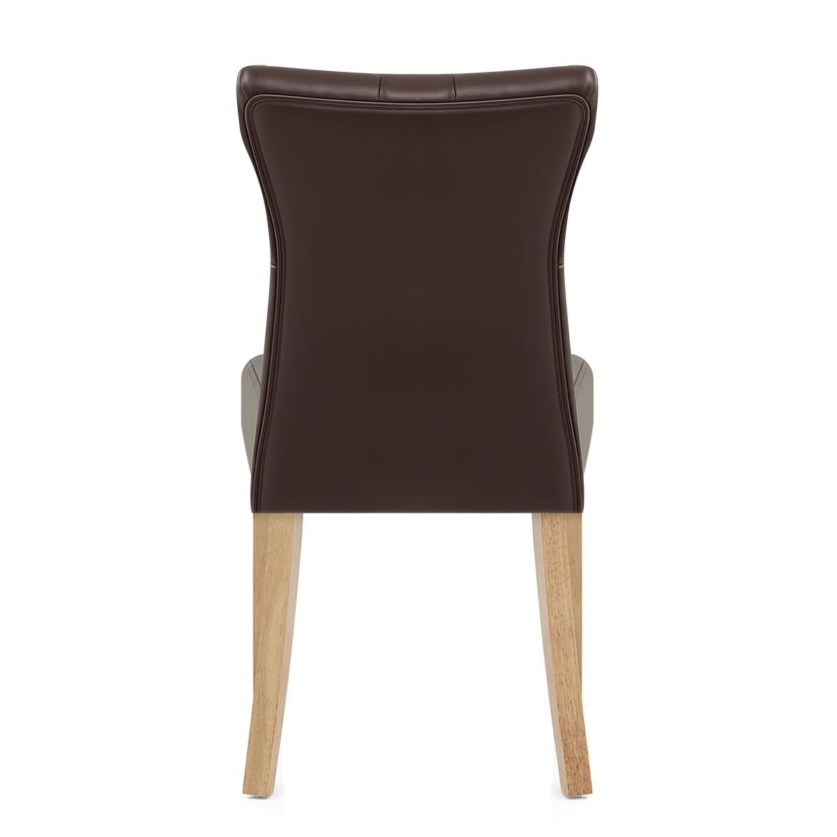 Sedia Ecopelle Legno - Bradbury Marrone