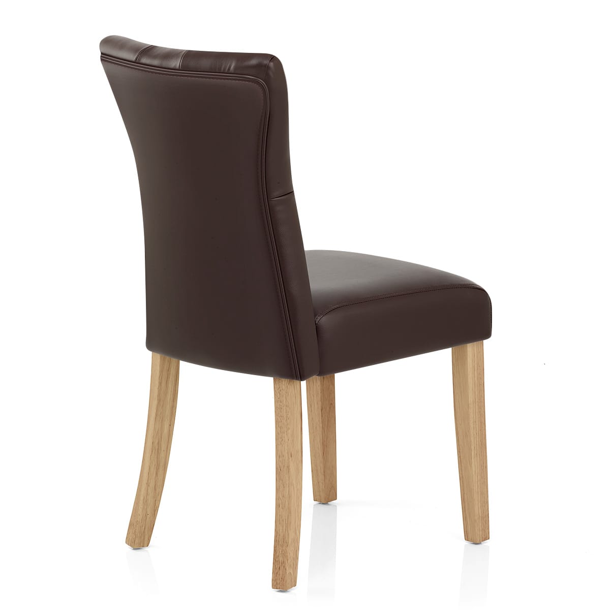 Sedia Ecopelle Legno - Bradbury Marrone