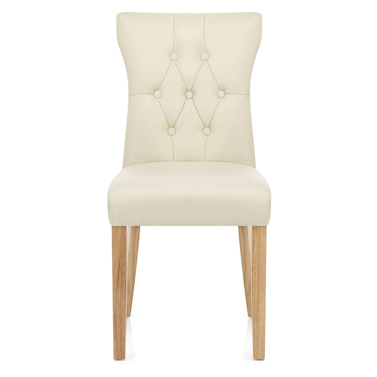 Sedia Ecopelle Legno - Bradbury Crema