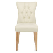 Sedia Ecopelle Legno - Bradbury Crema