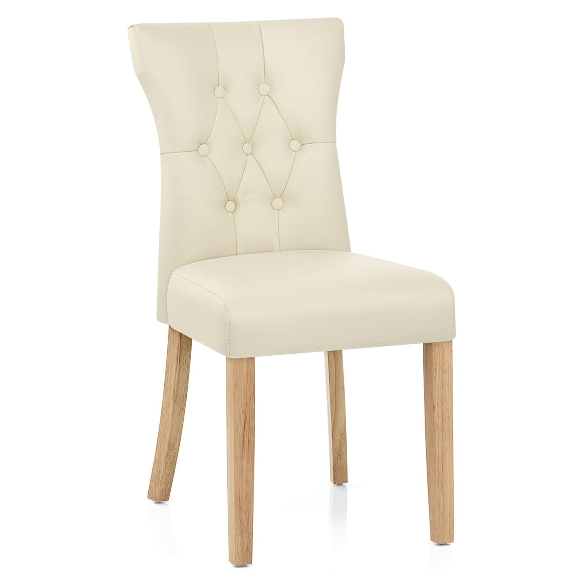 Sedia Ecopelle Legno - Bradbury Crema