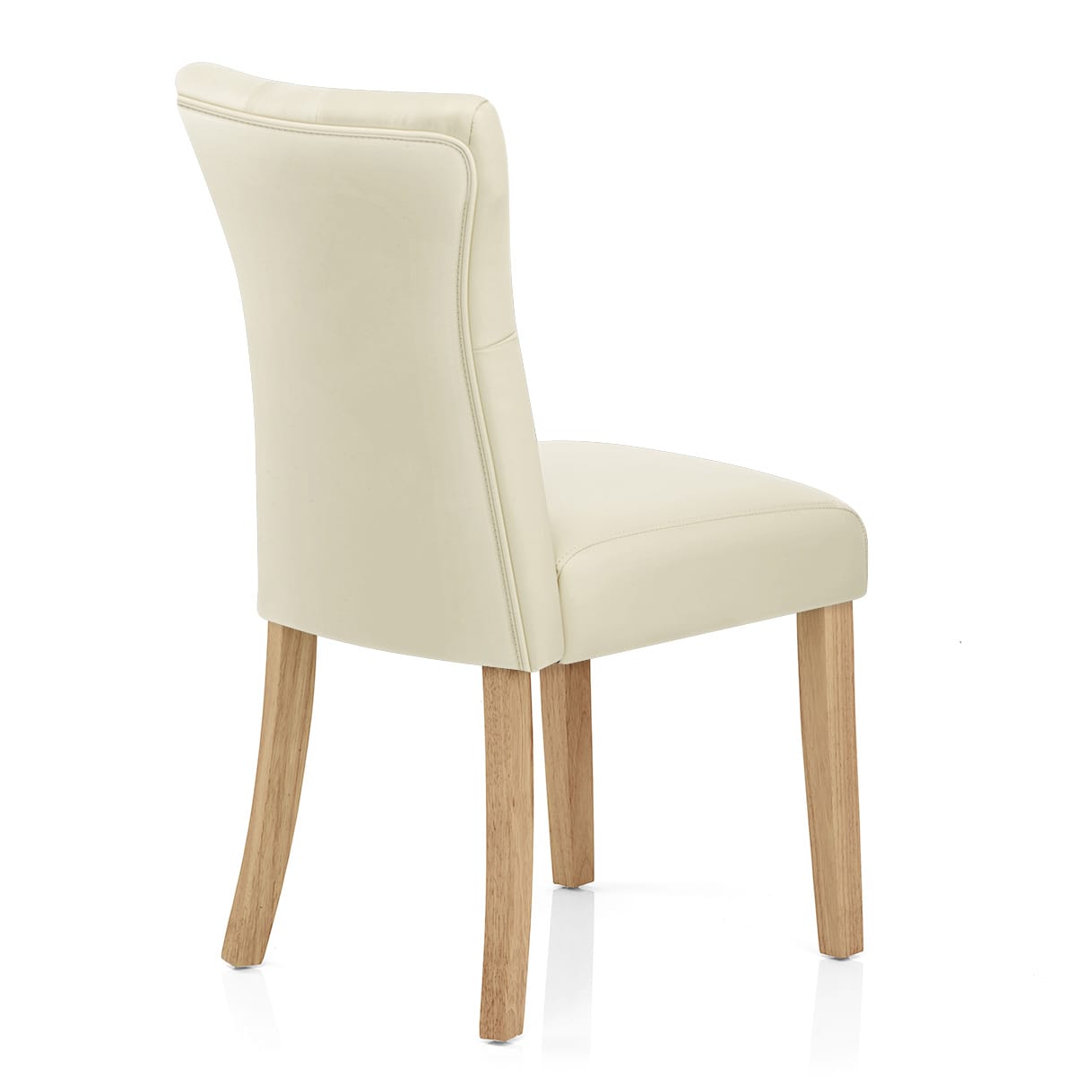 Sedia Ecopelle Legno - Bradbury Crema