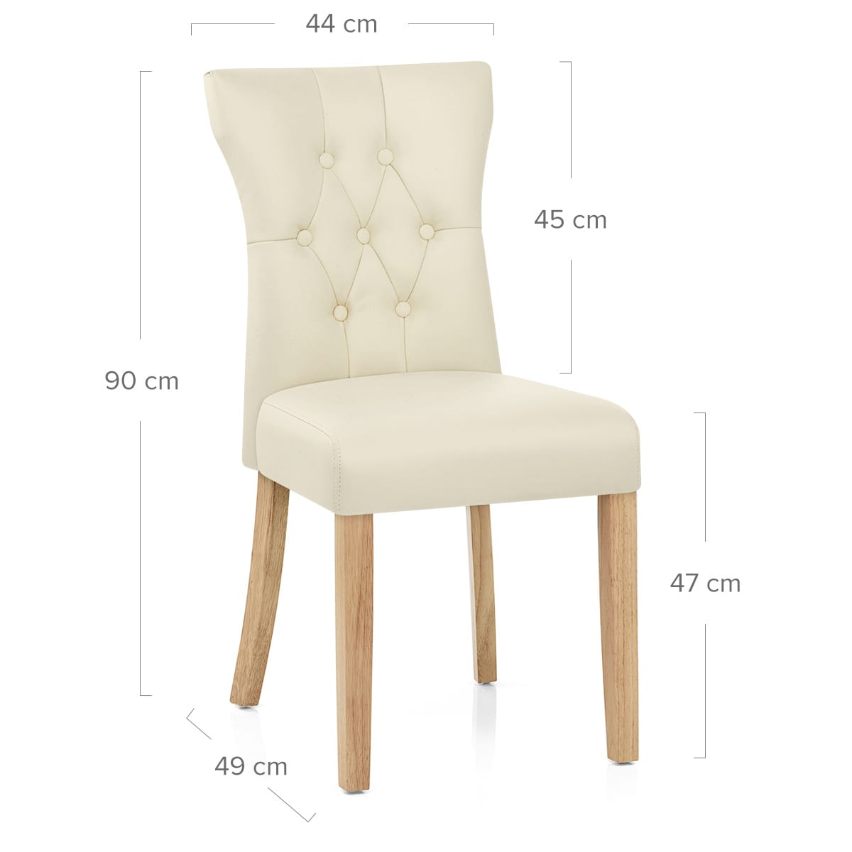 Sedia Ecopelle Legno - Bradbury Crema